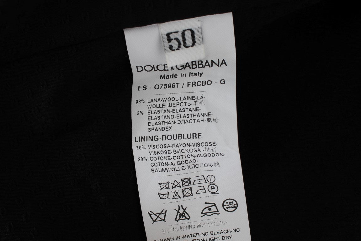 Dolce & Gabbana Formelle graue gestreifte Weste