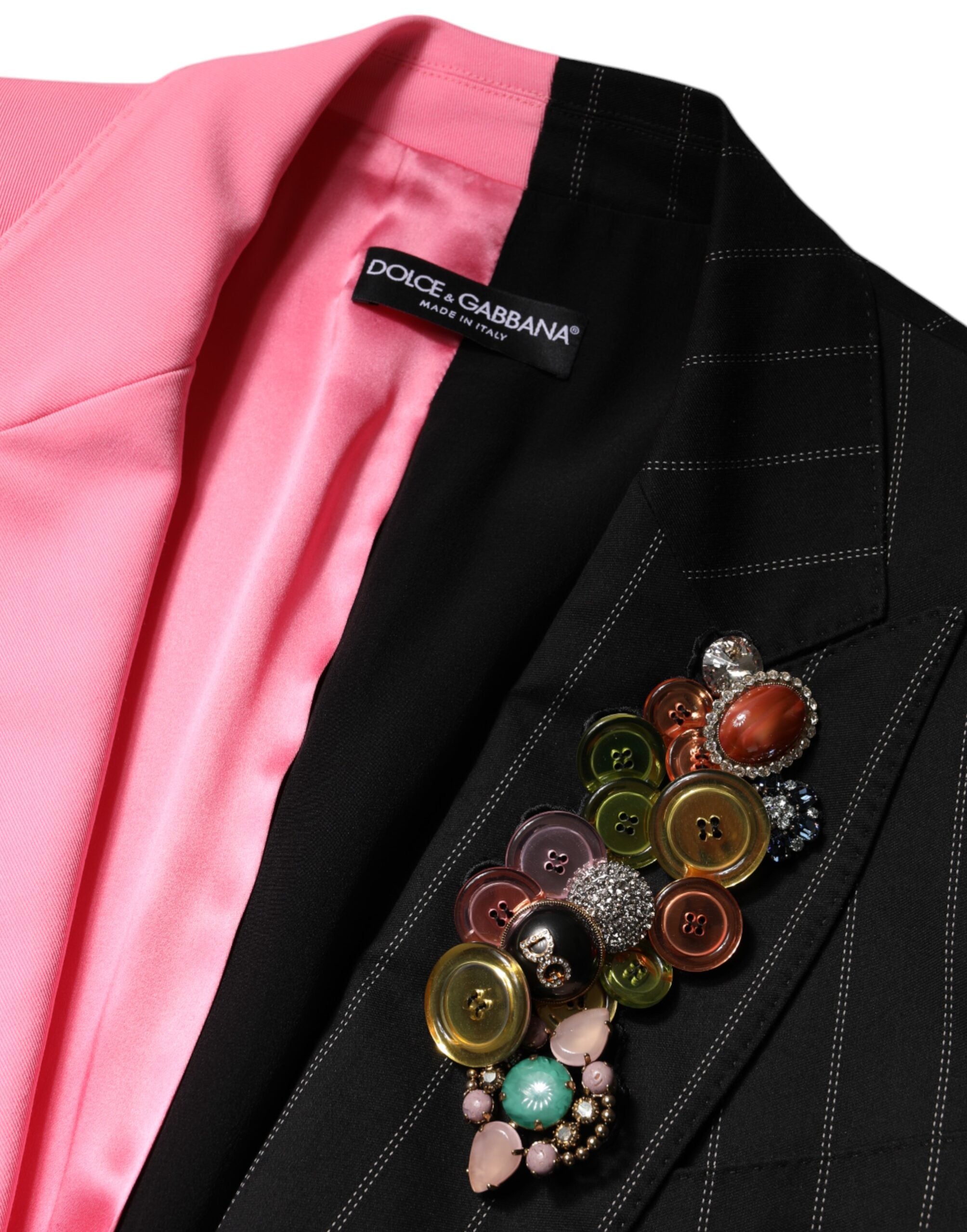 Dolce & Gabbana Mehrfarbige Patchwork-Verzierte Manteljacke