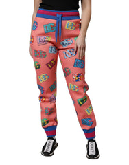 Dolce & Gabbana Pinke Logo Monogramm Jogger Sweathose