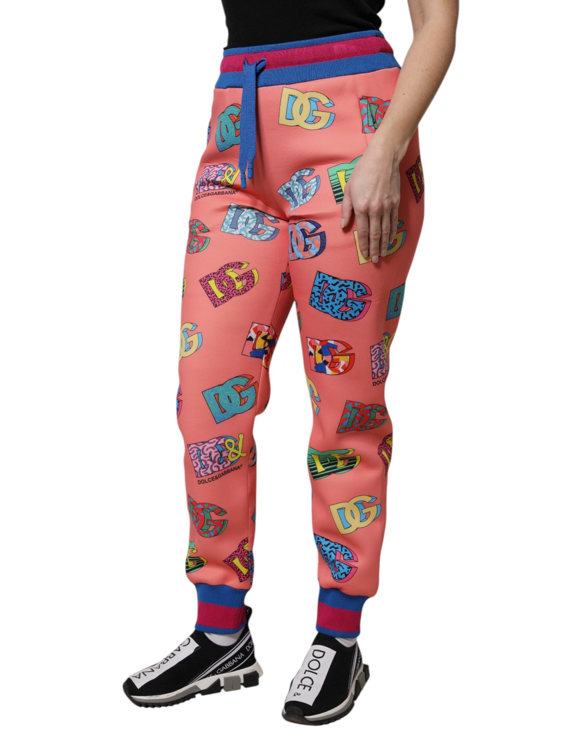Dolce & Gabbana Pinke Logo Monogramm Jogger Sweathose