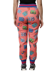 Dolce & Gabbana Pinke Logo Monogramm Jogger Sweathose