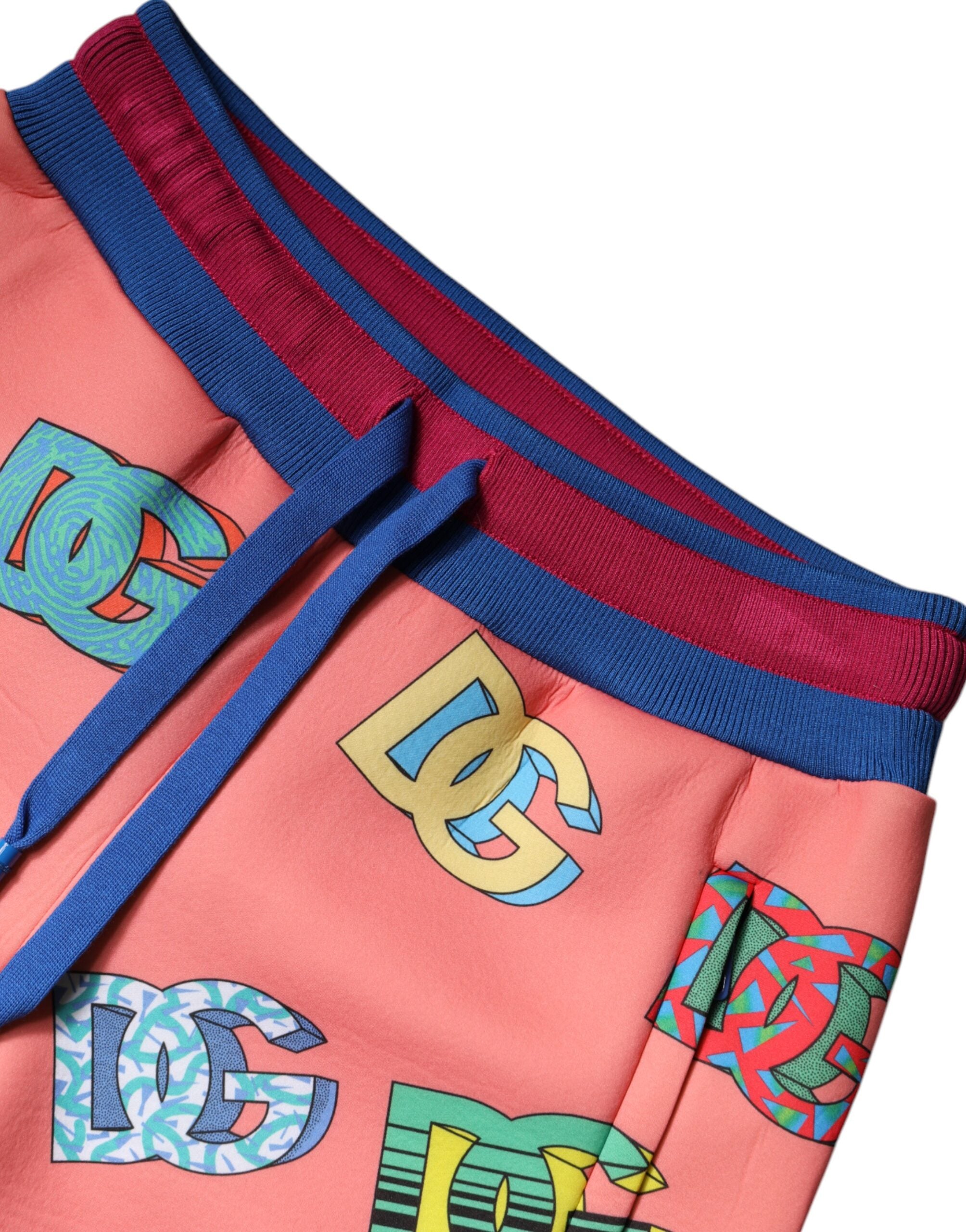 Dolce & Gabbana Pinke Logo Monogramm Jogger Sweathose
