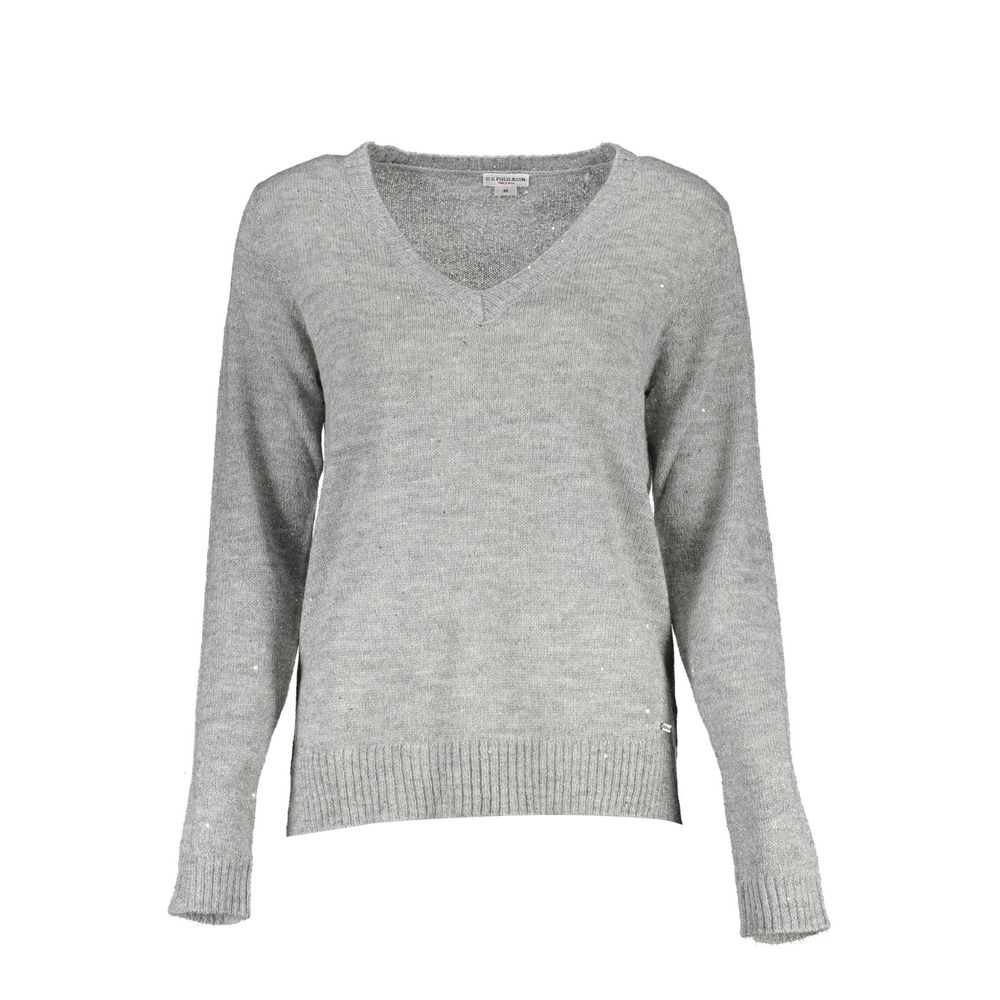U.S. POLO ASSN. Damenpullover Argento aus Acryl