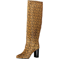 Tommy Hilfiger Beige Lederstiefel für Damen