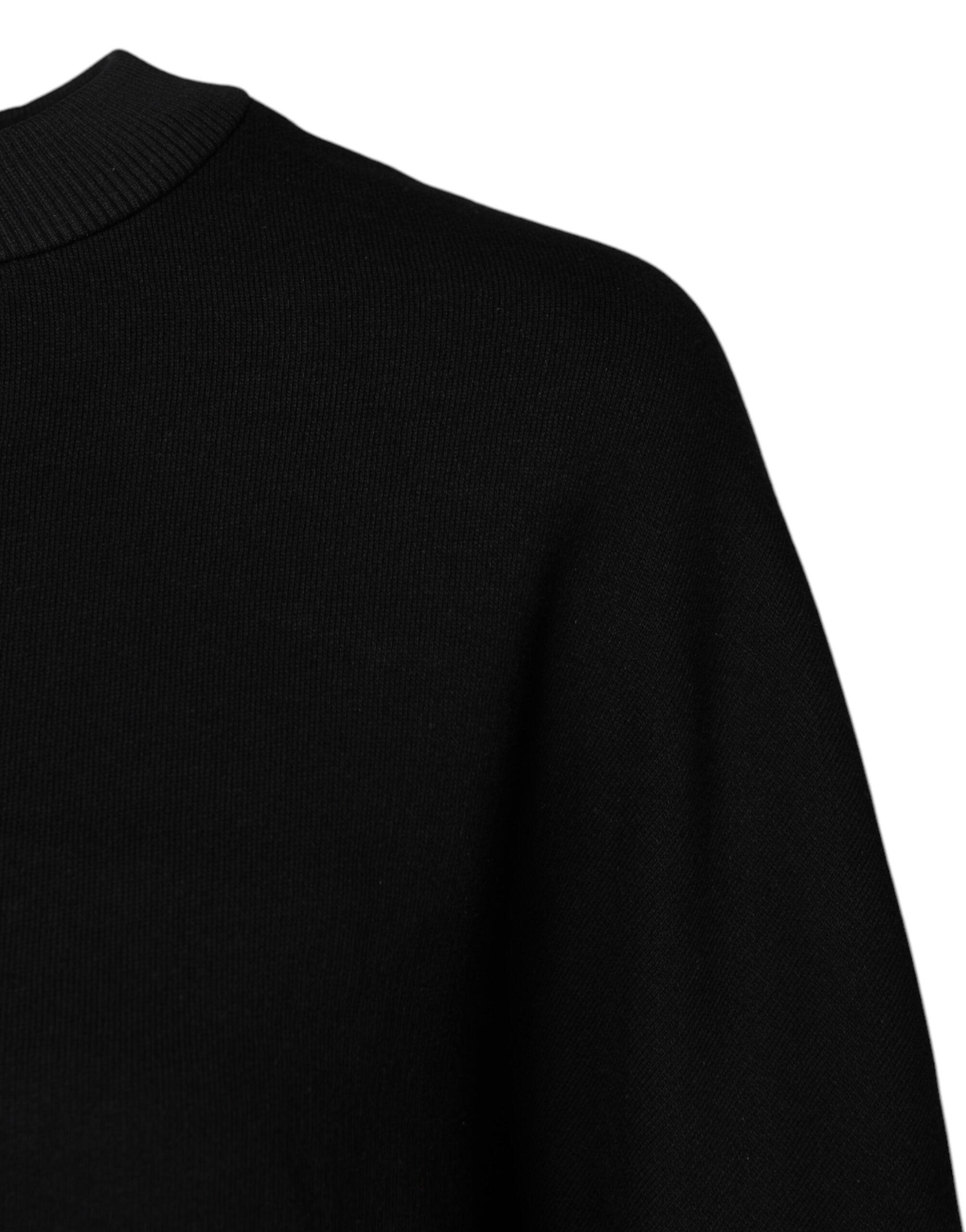 Dolce & Gabbana Schwarzes Baumwoll-Sweatshirt mit Rundhalsausschnitt