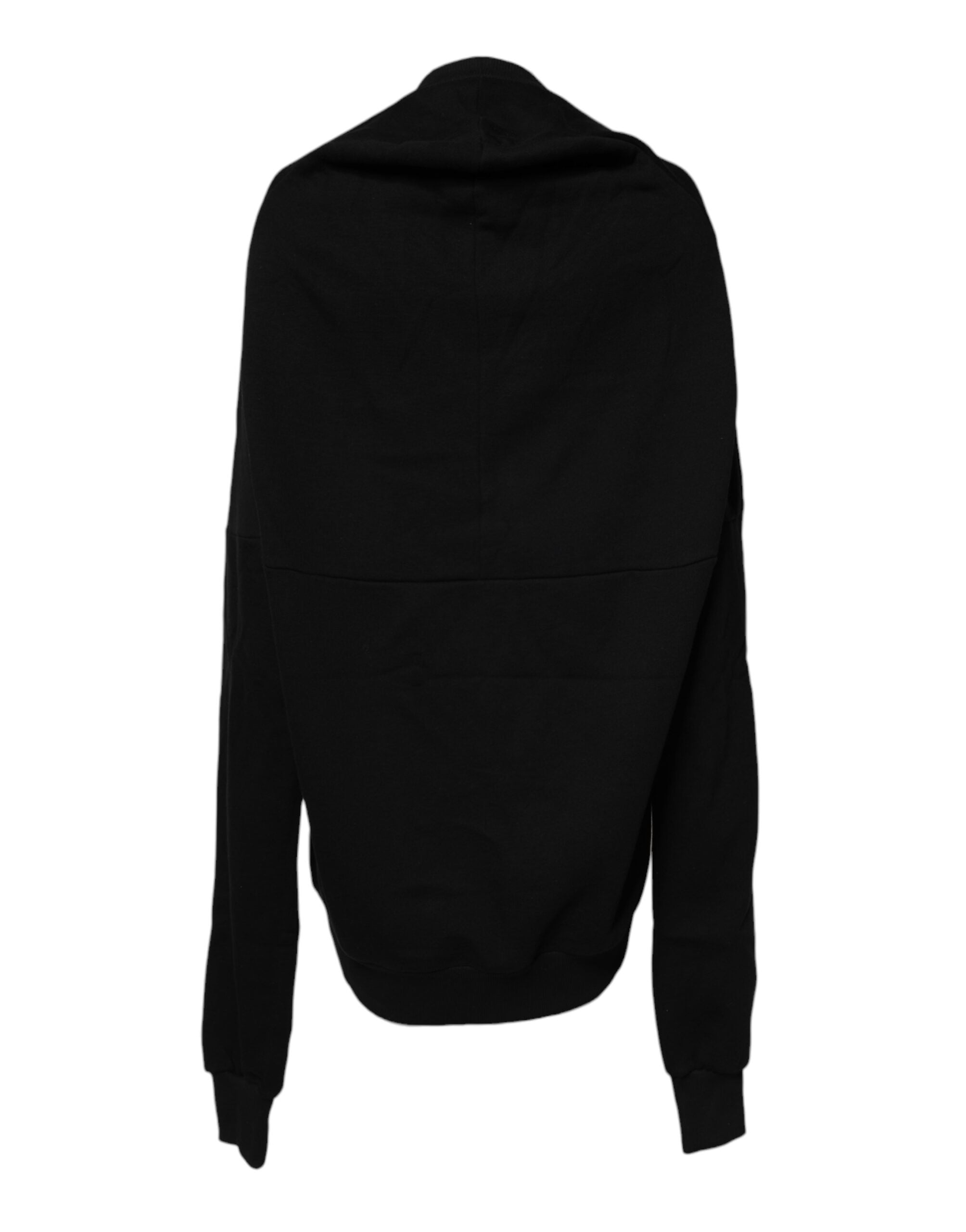 Dolce & Gabbana Schwarzes Baumwoll-Sweatshirt mit Rundhalsausschnitt