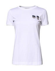 Dolce & Gabbana Weißes #DGFamily Baumwoll T-Shirt mit Rundhalsausschnitt