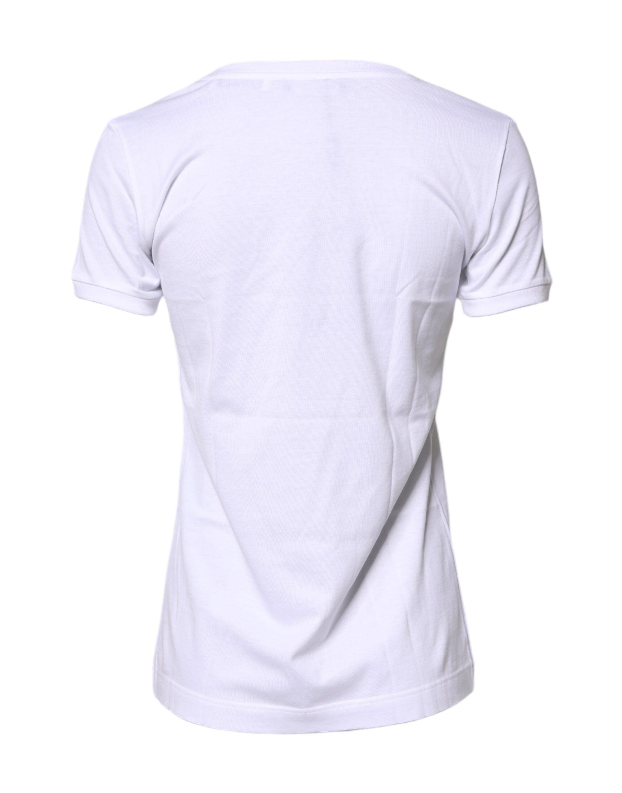 Dolce & Gabbana Weißes #DGFamily Baumwoll T-Shirt mit Rundhalsausschnitt