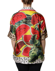 Dolce & Gabbana Kraagshirt met watermeloenprint in meerdere kleuren