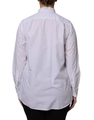 Dolce & Gabbana Witte Ascot Kraag Blouse met Lange Mouwen