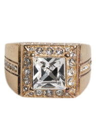 Dolce & Gabbana Vergulde Sterling Zilveren 925 Kristallen Ring
