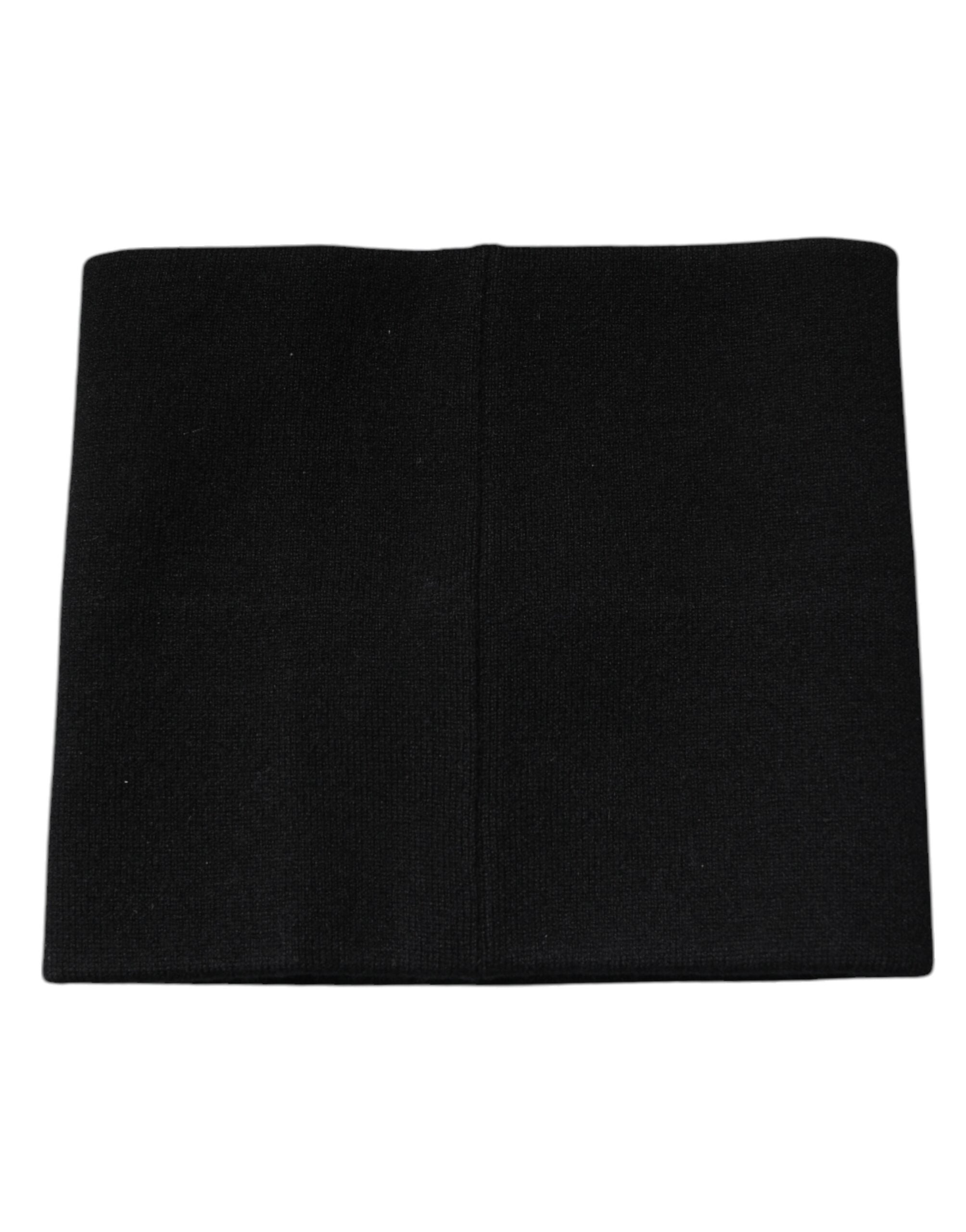 Dolce & Gabbana Schwarzes Kaschmir-Stricktuch (quadratisch)