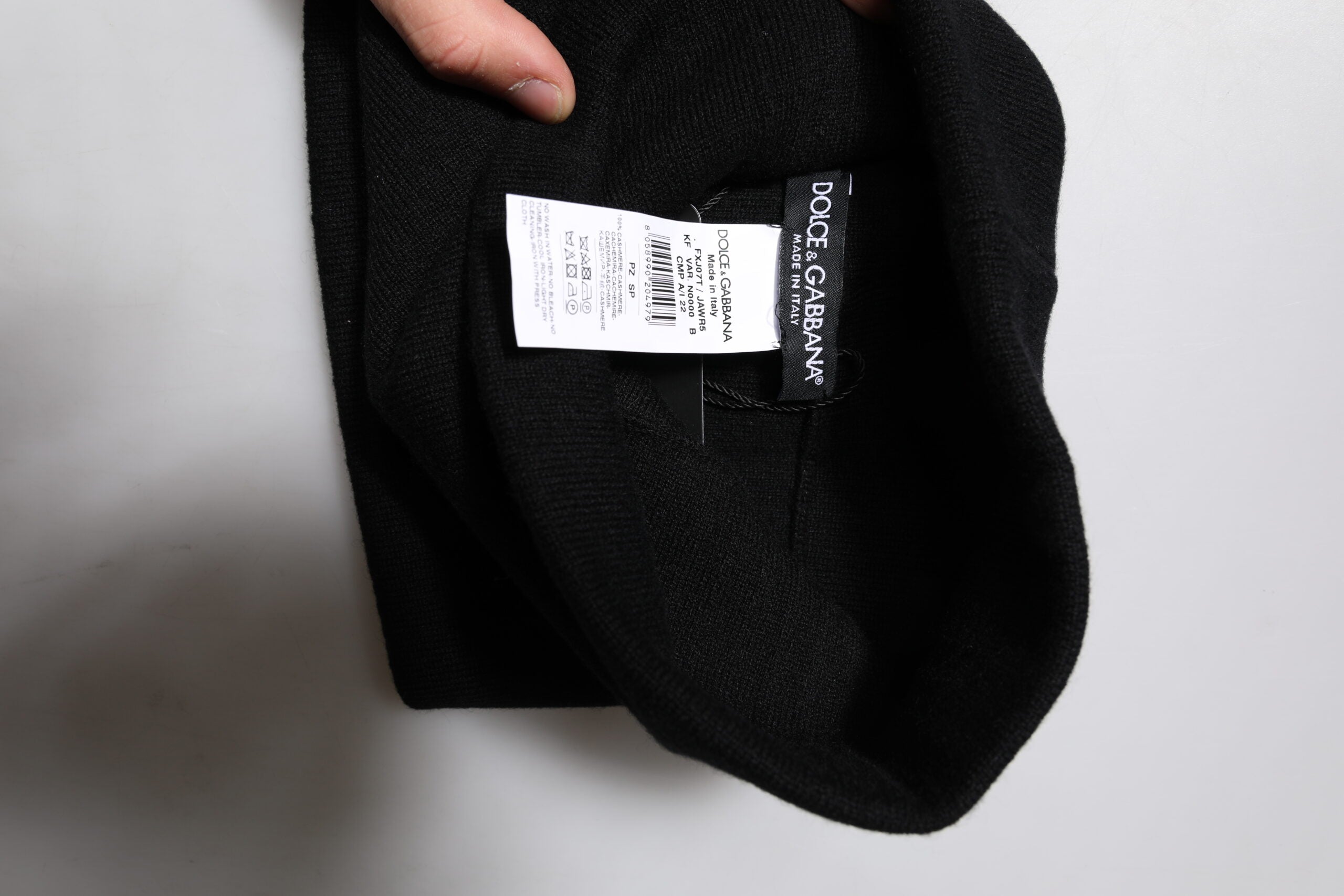 Dolce & Gabbana Schwarzes Kaschmir-Stricktuch (quadratisch)