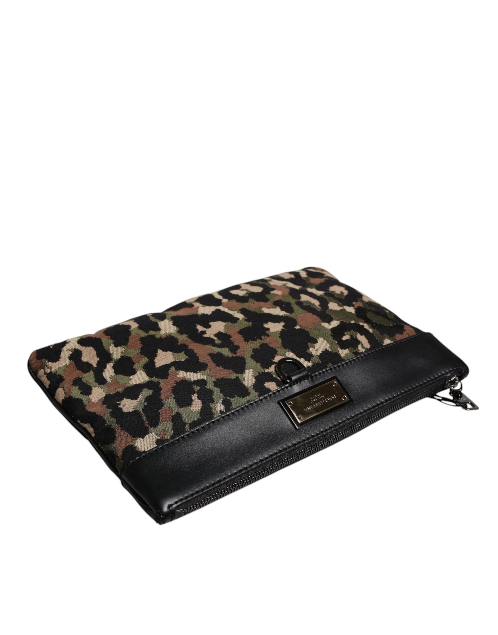Dolce & Gabbana Etui met Luipaard Jacquardprint in Meerdere Kleuren en Logoplaatje