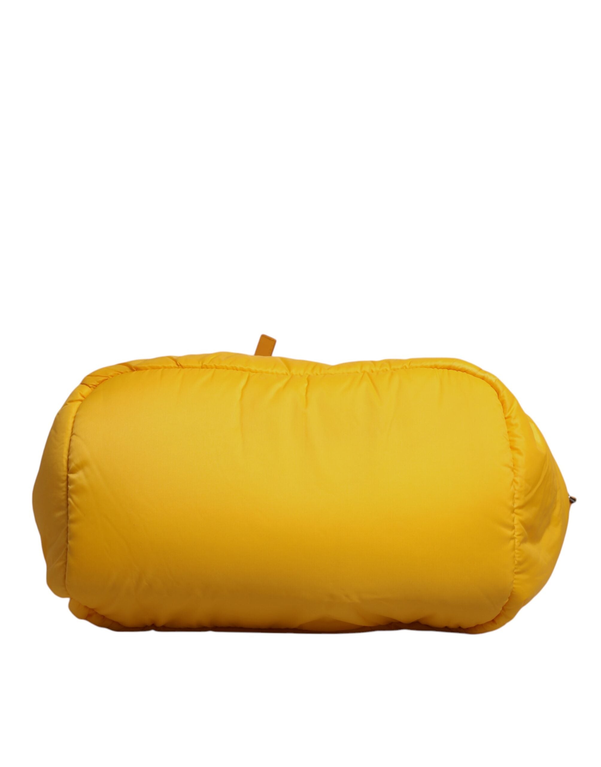 Dolce & Gabbana Gelb Orange Nylon Logo Plakette Hand Schulter Reisetasche