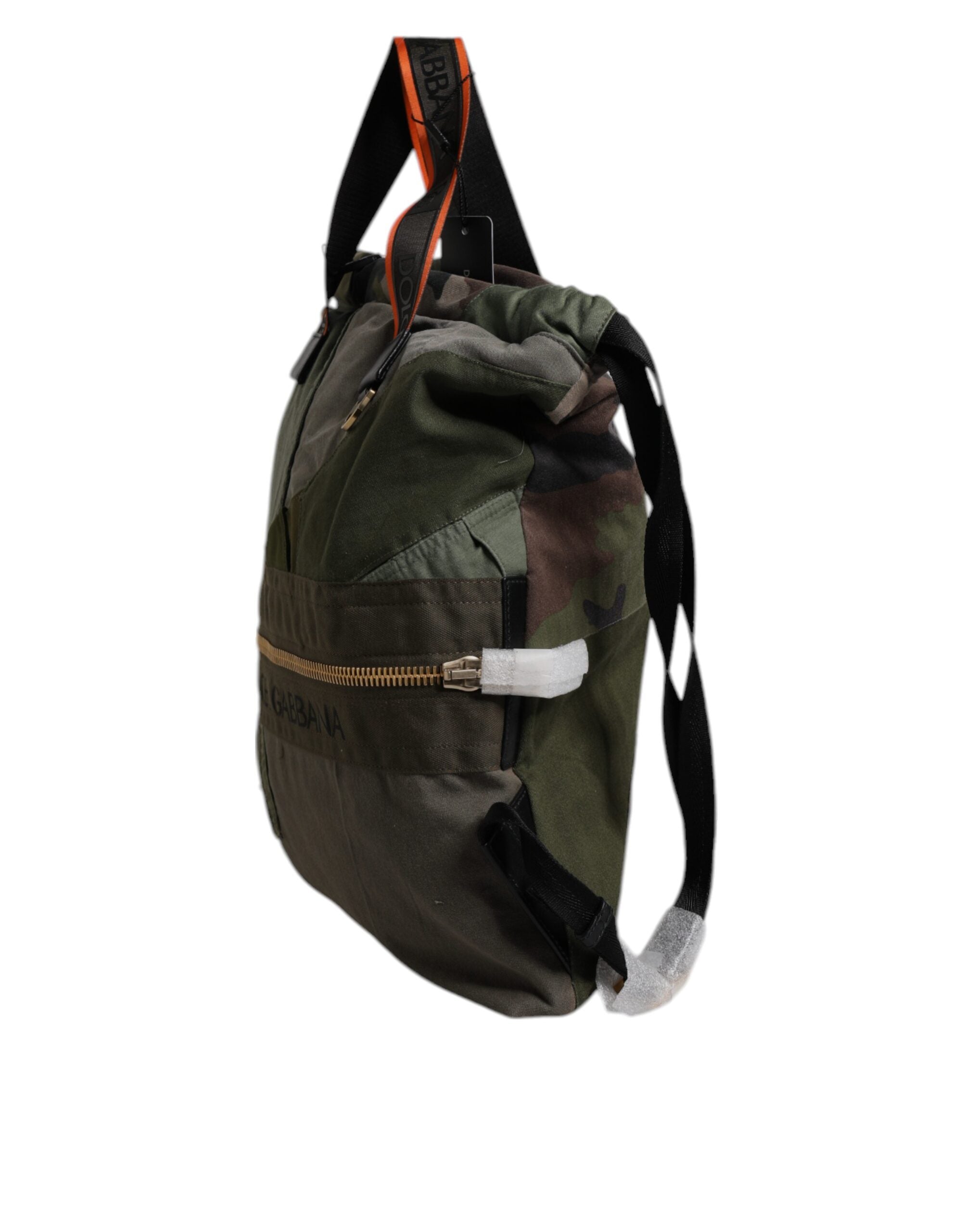 Dolce &amp; Gabbana Militärgrüner Patchwork-Rucksack