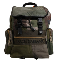 Dolce & Gabbana Legergroene Patchwork School Rugzak