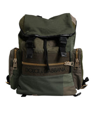 Dolce & Gabbana Legergroene Patchwork Schoolrugzak Tas