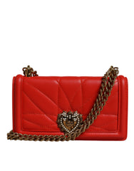 Dolce & Gabbana Rode Doorgestikte Devotion Crossbody Telefoonhoes Tas