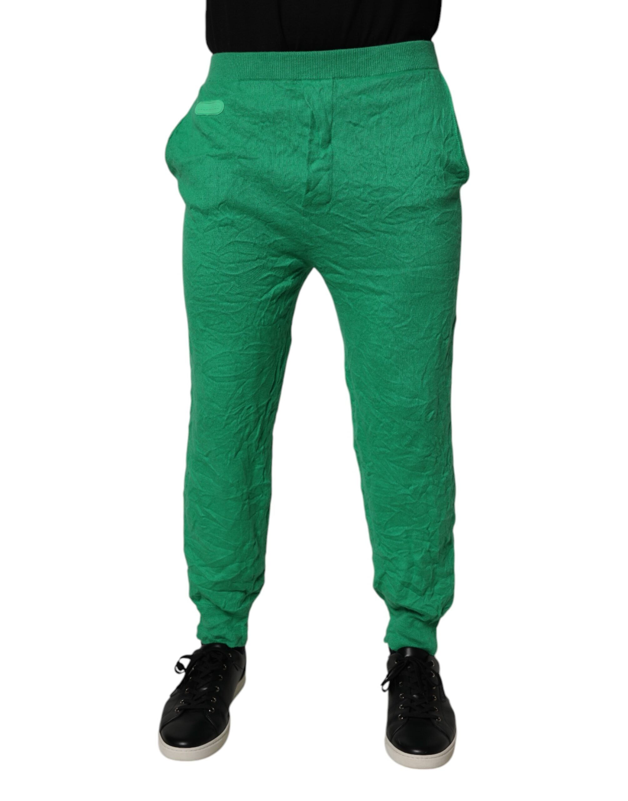 Dsquared² Grüne Baumwoll-Freizeithose für Herren mit elastischem Bund