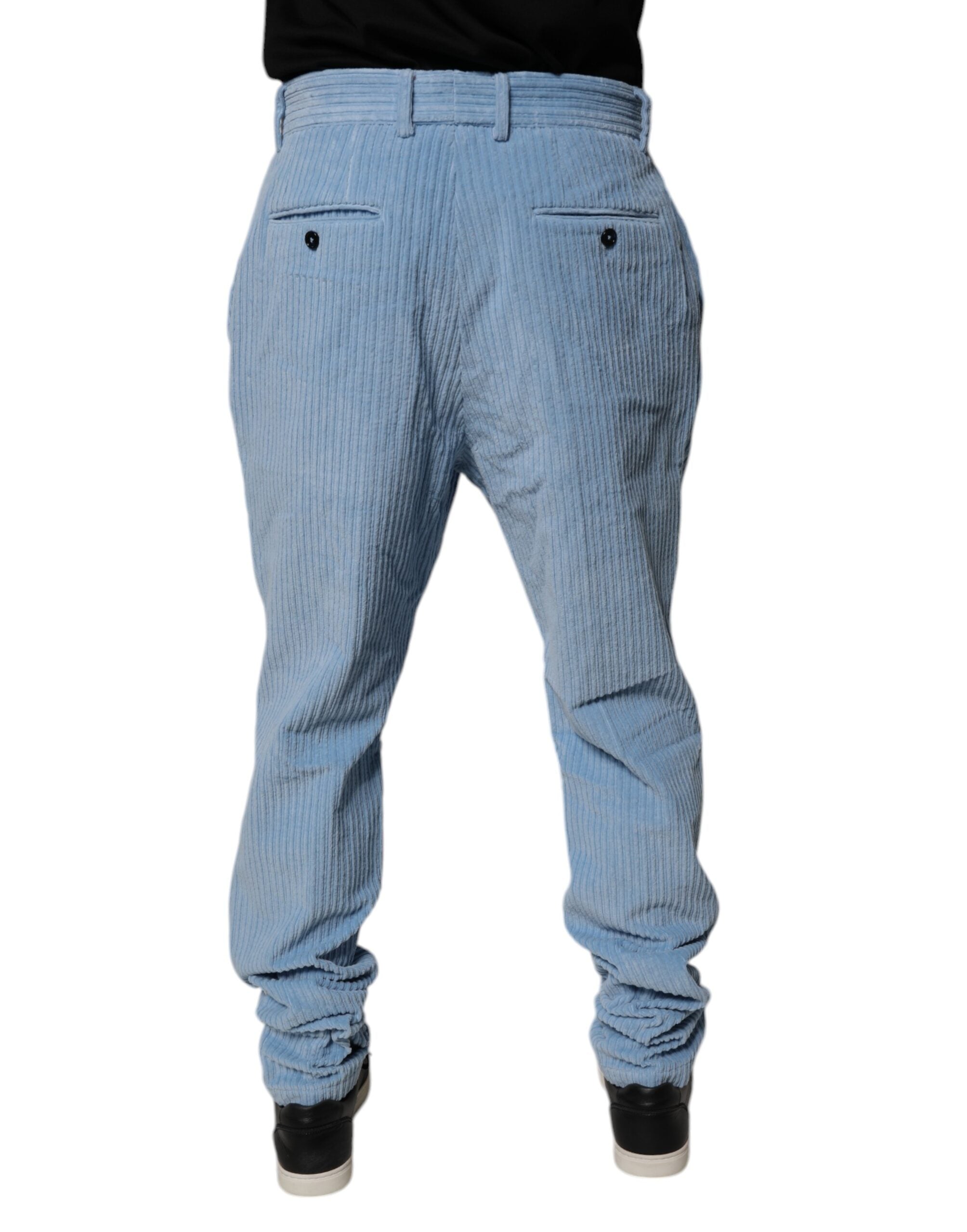Dolce & Gabbana Light Blue Jeans aus Kordsamt-Baumwolle im Skinny-Schnitt