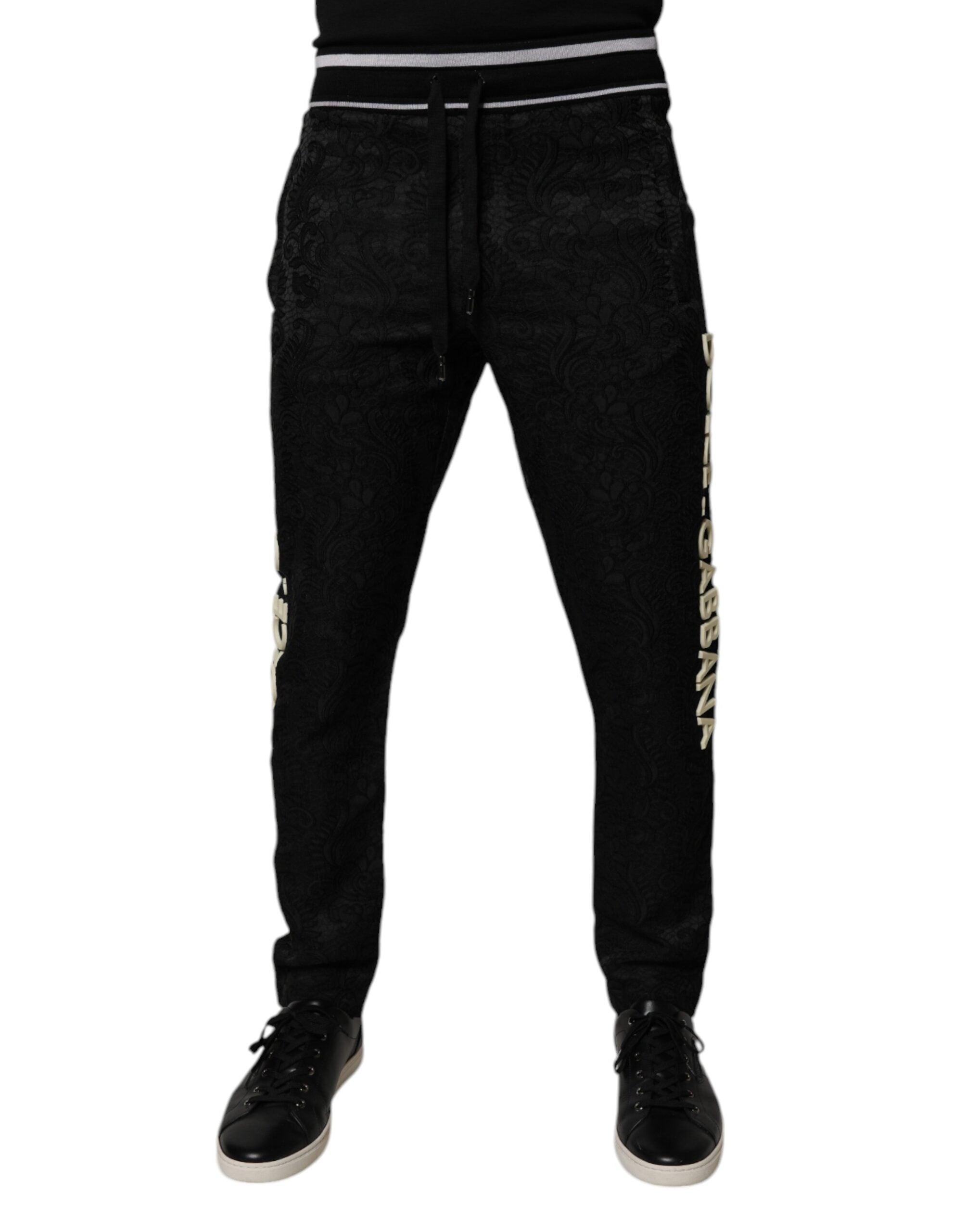 Dolce & Gabbana Schwarze Jogginghose mit mittlerer Bundhöhe für Herren