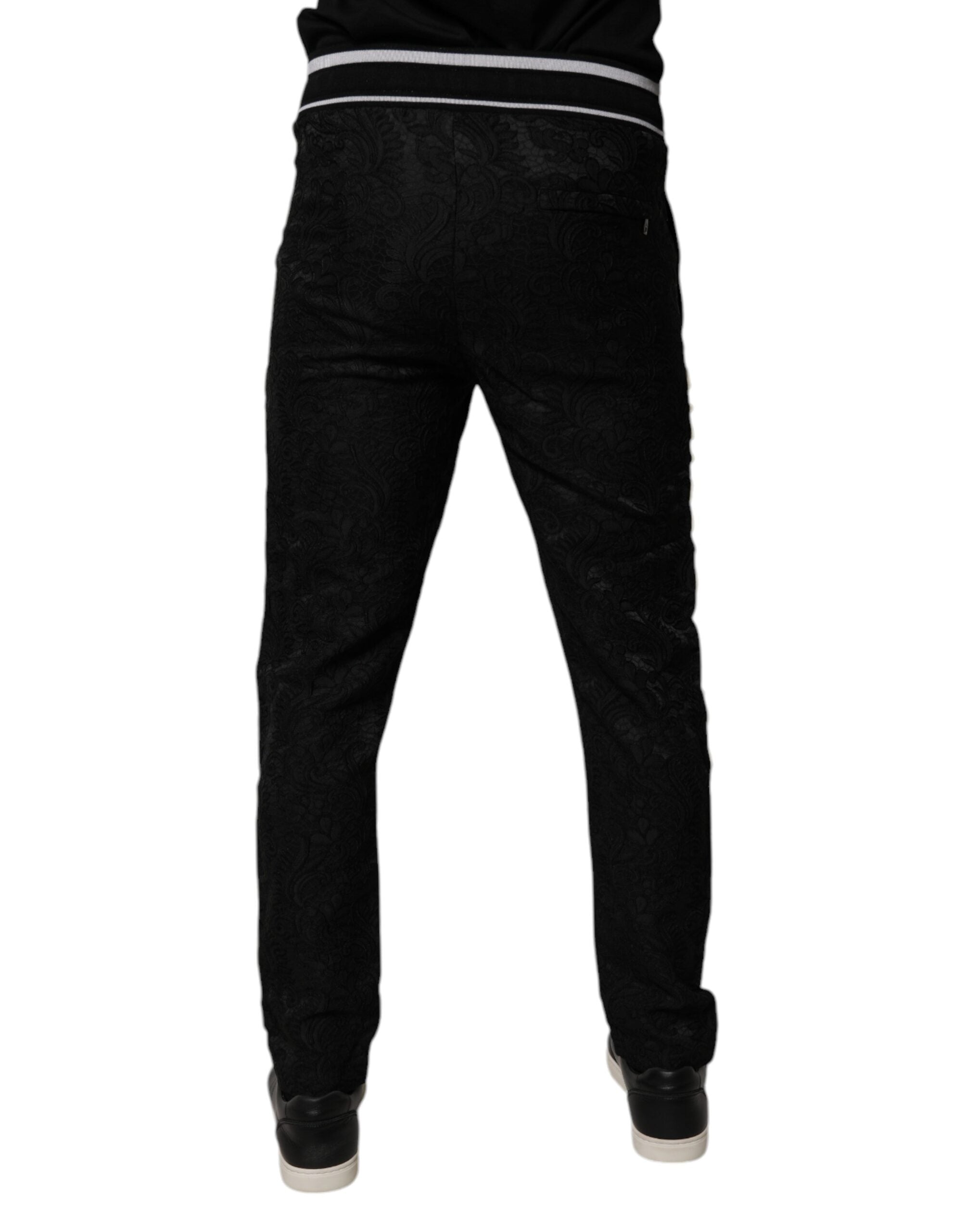 Dolce & Gabbana Schwarze Jogginghose mit mittlerer Bundhöhe für Herren