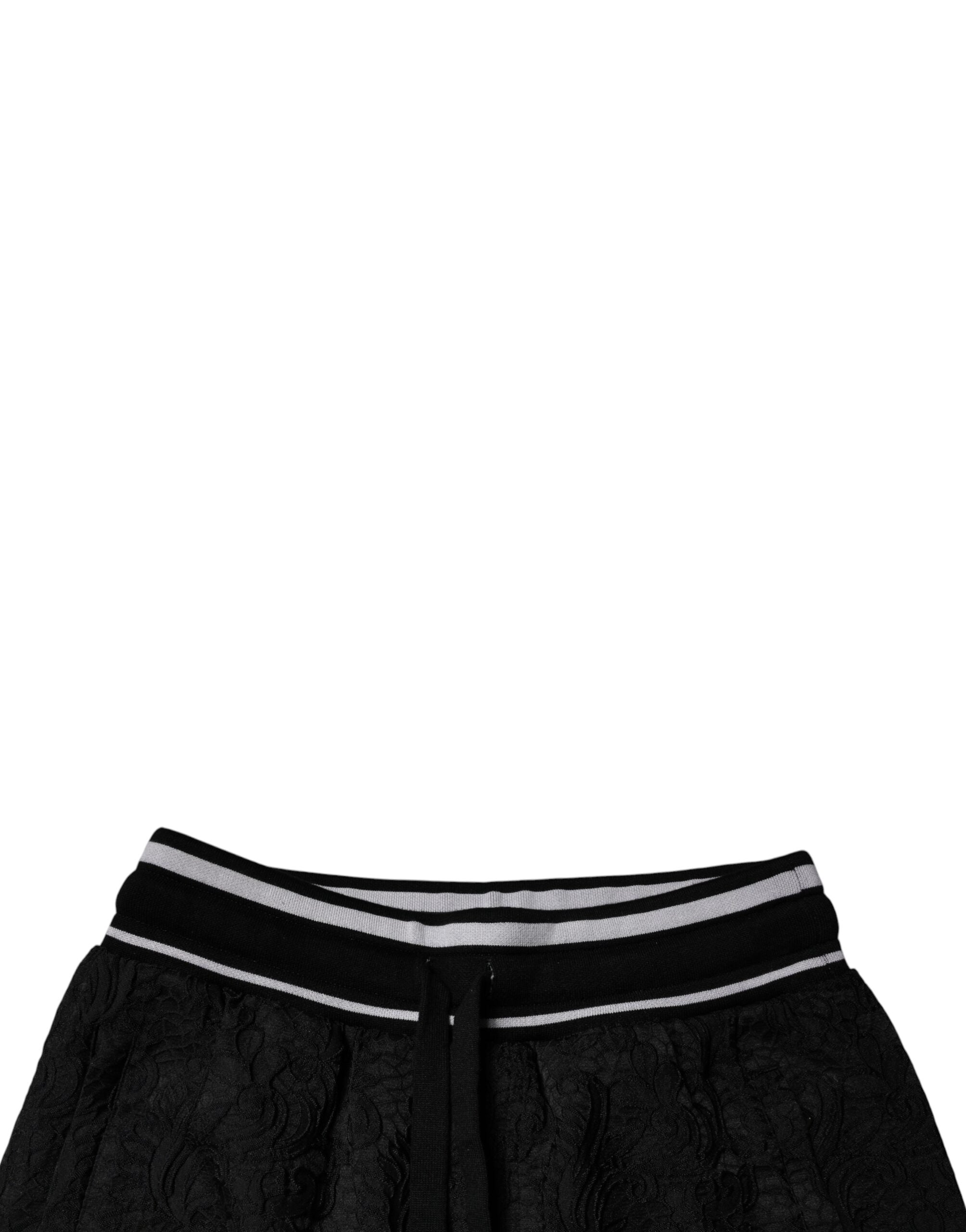Dolce & Gabbana Schwarze Jogginghose mit mittlerer Bundhöhe für Herren
