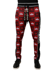 Dolce & Gabbana Rode Kroon Logo Monogram Heren Joggingbroek