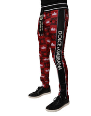 Dolce & Gabbana Rode Kroon Logo Monogram Heren Joggingbroek