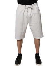 Dolce & Gabbana Witte Katoenen Sweatshorts Heren Bermudashorts