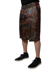 Dolce & Gabbana Multicolor Marmerprint Bermuda Shorts