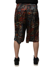 Dolce & Gabbana Multicolor Marmerprint Bermuda Shorts