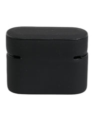 Dolce & Gabbana Schwarzes gelbes Silikon-AirPods-Case mit geprägtem Logo