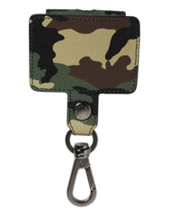 Dolce & Gabbana AirPods-Etui aus mehrfarbigem Tarnleder