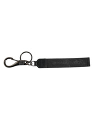 Dolce & Gabbana Zwart Wit DG Logo Zilveren Heren Sleutelhanger Polyester Sleutelhanger