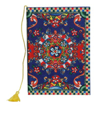 Dolce & Gabbana Meerkleurig Polyester Notitieboek met Carretto Siciliano Print