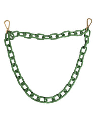 Dolce & Gabbana Groene Plexy Acryl Dikke Gouden Hardware Portemonneeketting