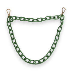 Dolce & Gabbana Groene Plexy Acryl Dikke Gouden Hardware Portemonneeketting