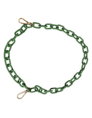 Dolce & Gabbana Groene Plexy Acryl Dikke Gouden Hardware Portemonneeketting