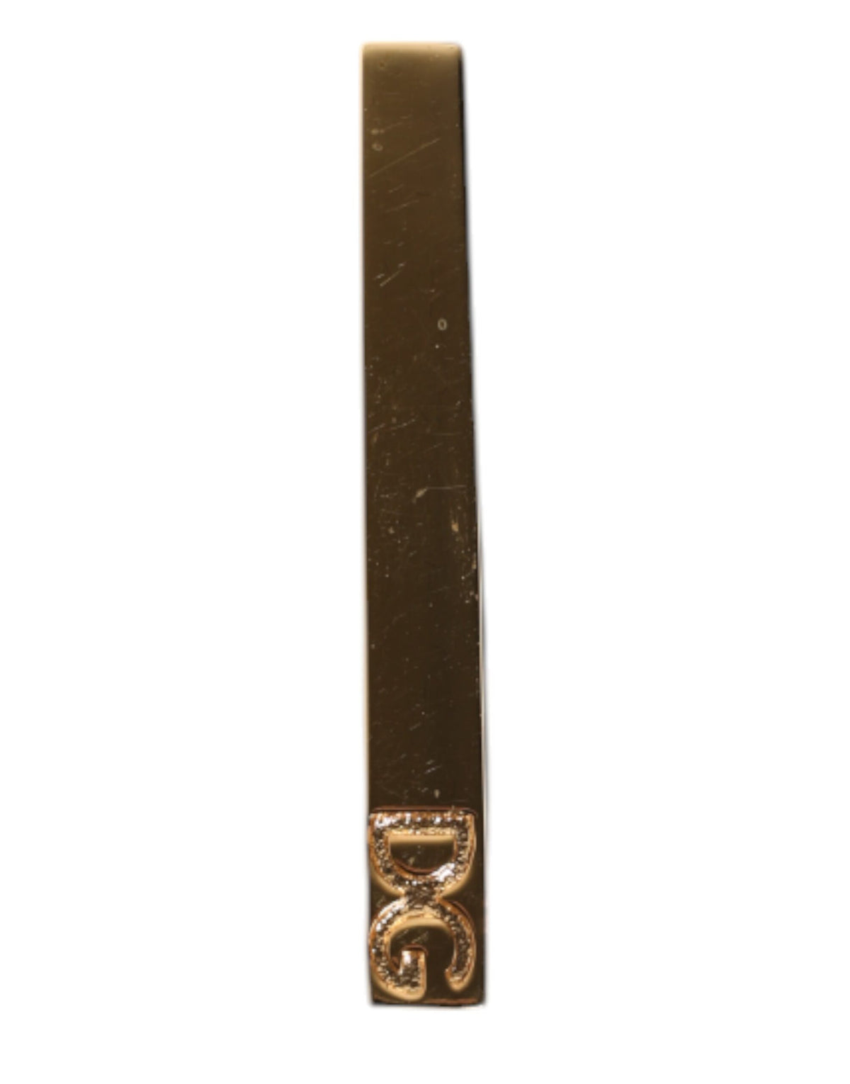 Dolce & Gabbana Goudkleurige Messing Logobranded Dasspeld Bar