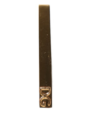 Dolce & Gabbana Goudkleurige Messing Logobranded Dasspeld Bar