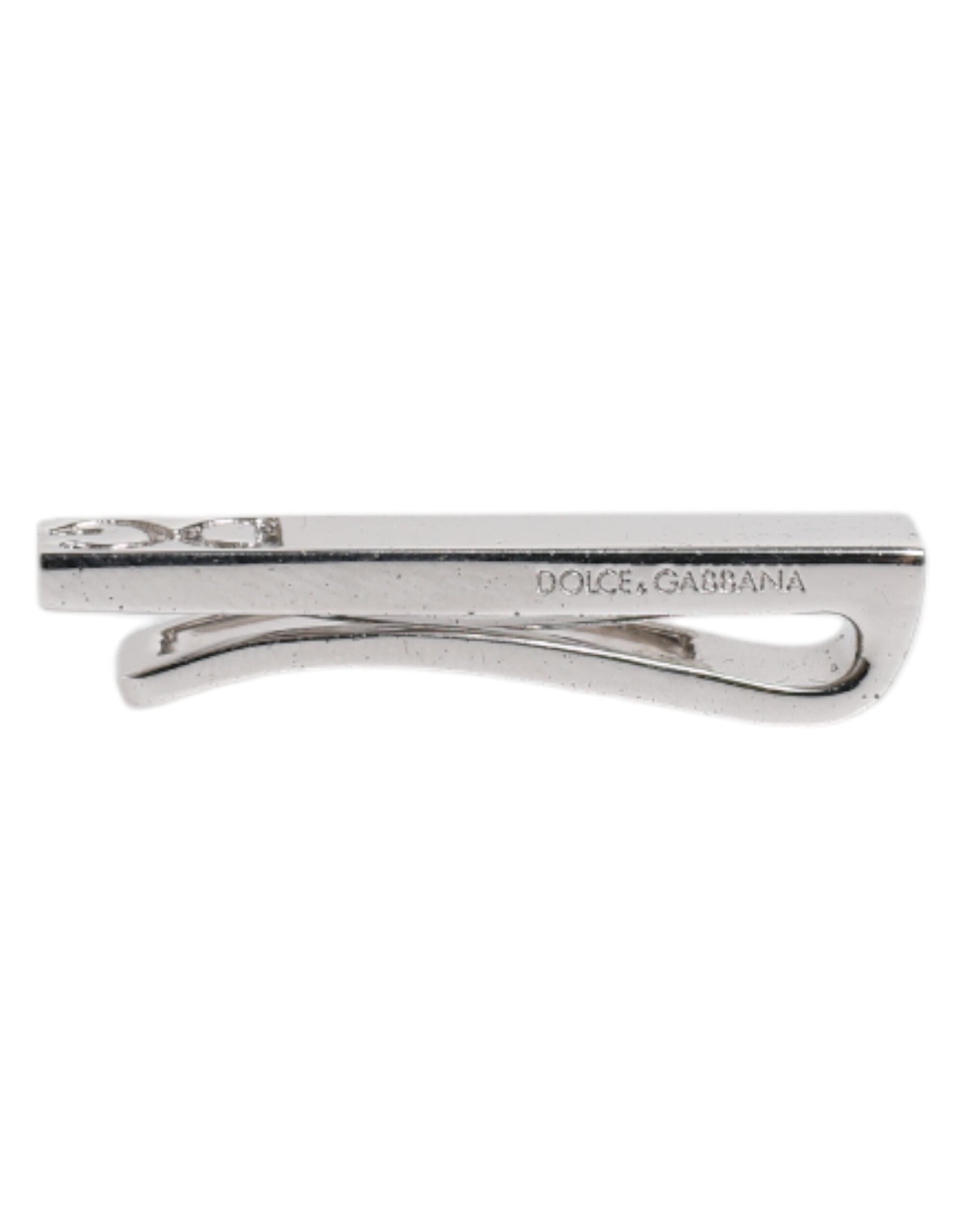 Dolce & Gabbana Zilverkleurige Messing Logo Merk Stropdasclip