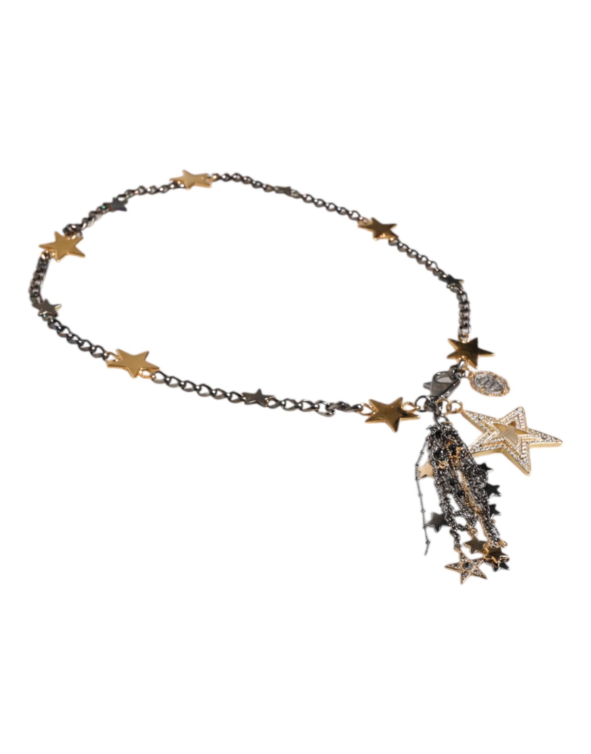 Dolce & Gabbana Silber Gold Messing Verzierte Taillenkette Gürtel