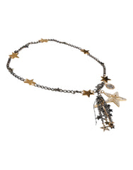 Dolce & Gabbana Silber Gold Messing Verzierte Taillenkette Gürtel