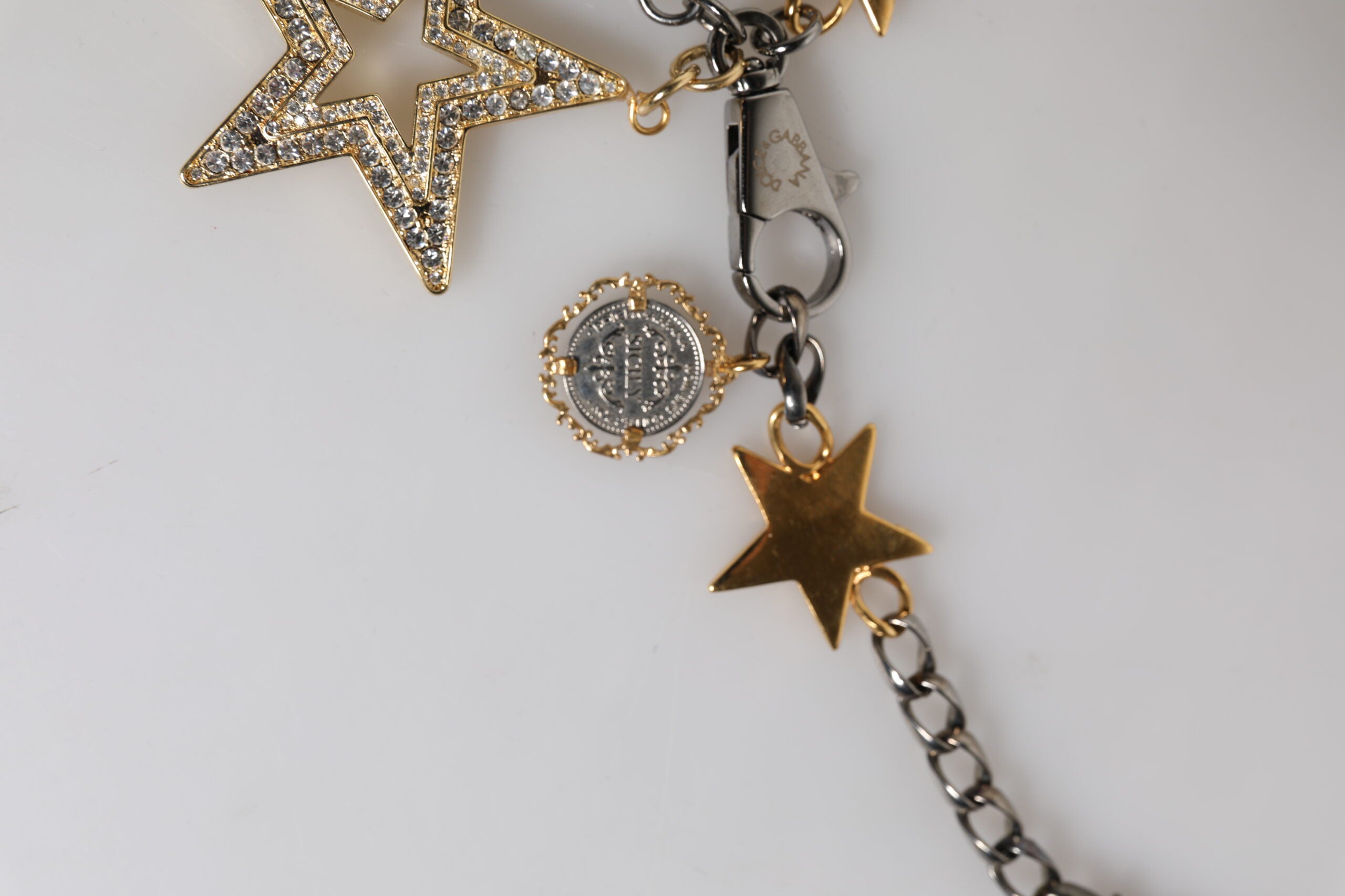 Dolce & Gabbana Silber Gold Messing Verzierte Taillenkette Gürtel