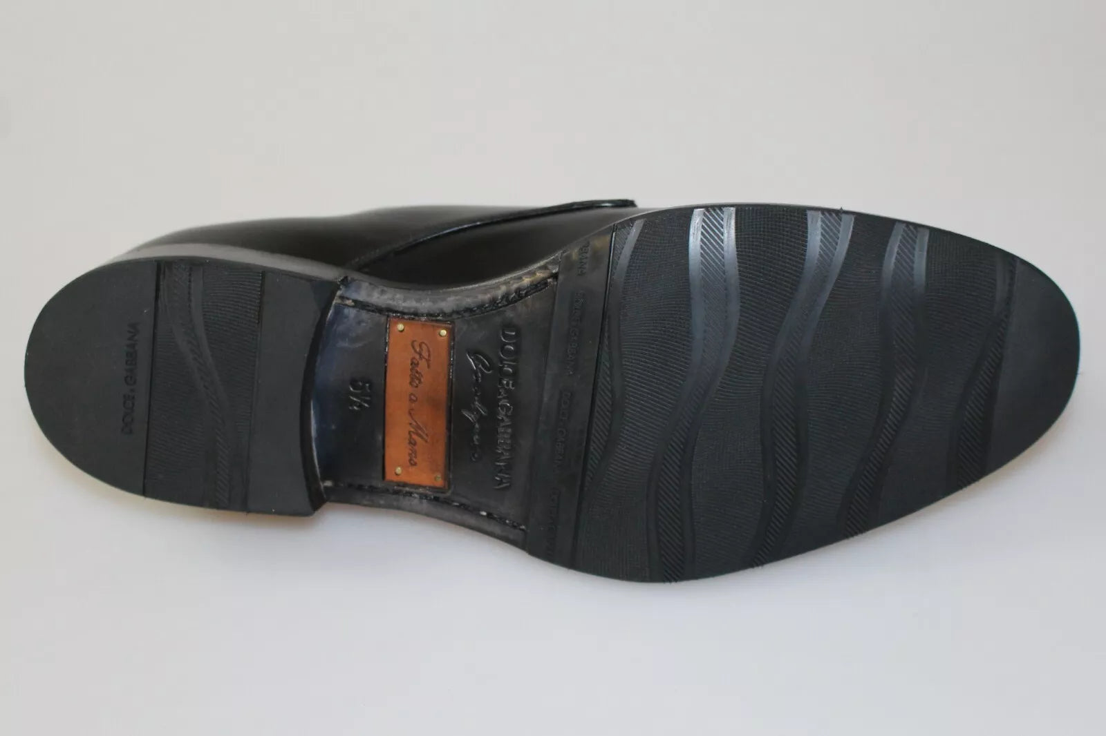 Dolce & Gabbana Schwarze Leder SARTORIA Handgemachte Schuhe