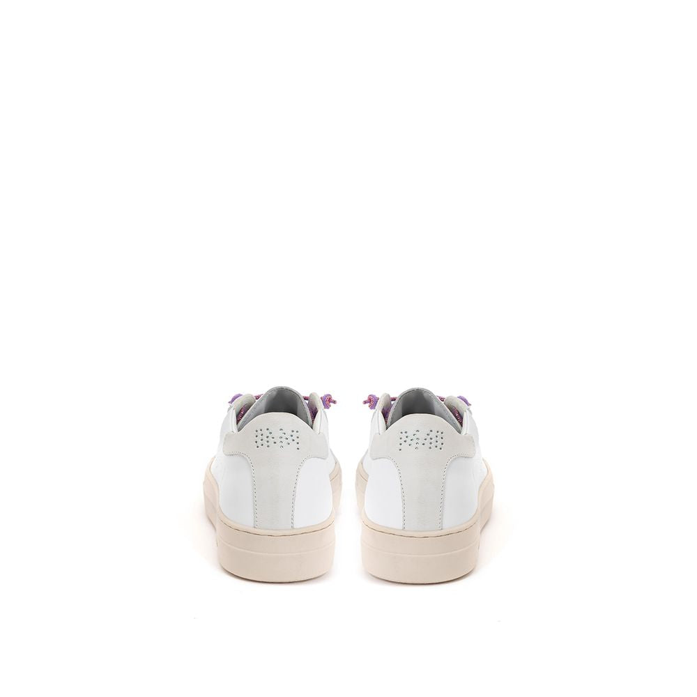 P448 White Leather Athletic Sneakers