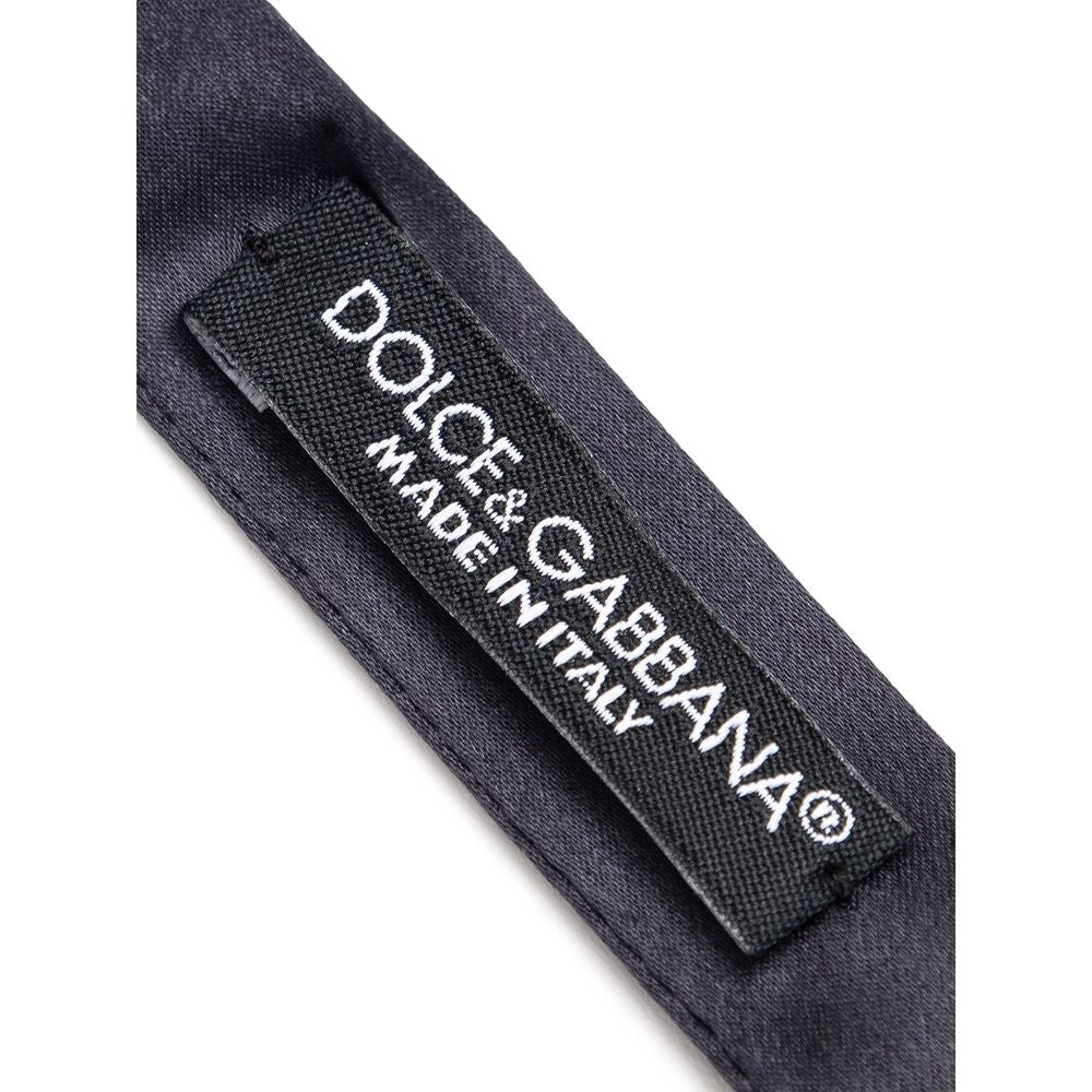 Dolce & Gabbana Grijze Zijden Vlinderdas
