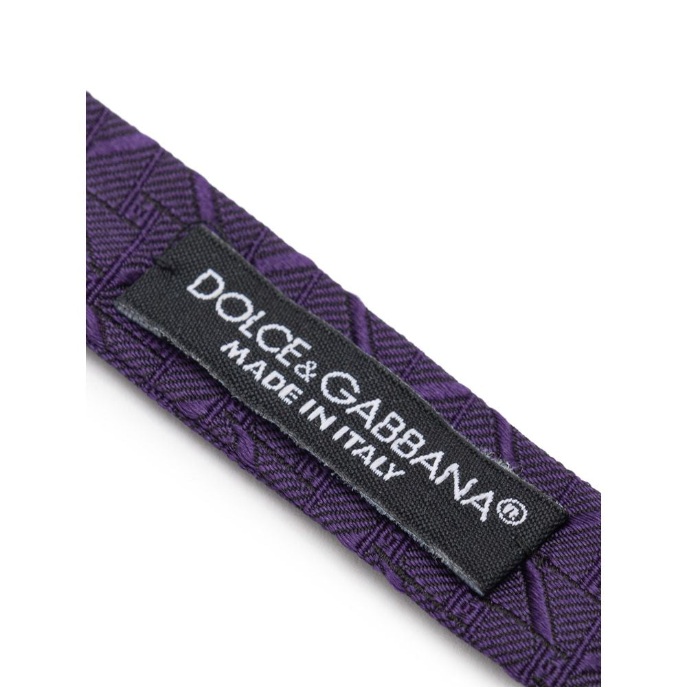 Dolce & Gabbana Paarse zijden vlinderdas